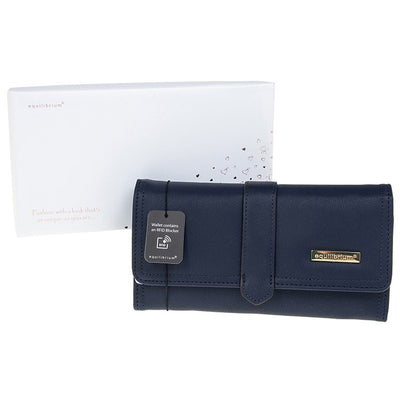 Purse With Strap Large - Navy blue