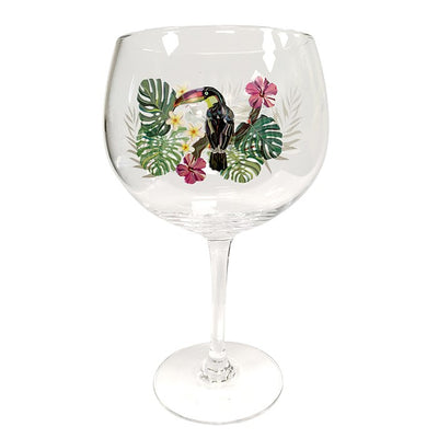 Toucan Handpainted Gin Glass by Turnowsky