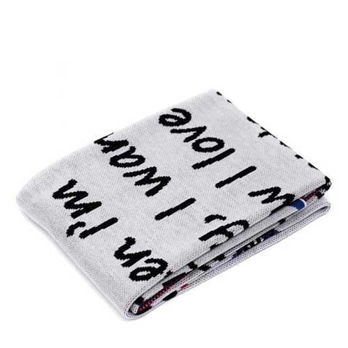 Postal Print Throw Blanket-Wife