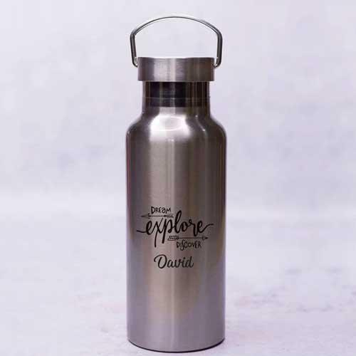 Silver Asa Vacuum Bottle, 500ml - Name