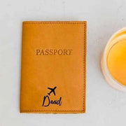 Tan Genuine Leather Passport Holder