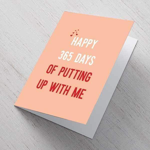 Happy Anniversary A6 Card- 365 Days