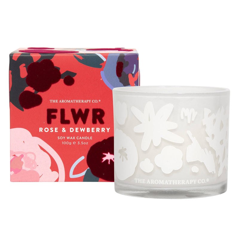 Aromatherapy FLWR Candle Rose and Dewberry, 100g