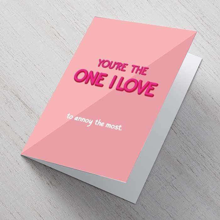 The One I Love A6 Card